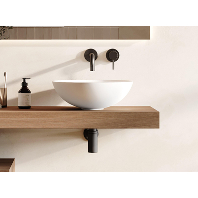 Looox sink collection opzet waskom rond diameter 40cm matt white