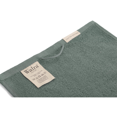 Walra Soft Cotton Ensemble de Serviettes Invité de 2 30x50cm 550 g/m2 Vert Armée MODÈLE D'EXPOSITION