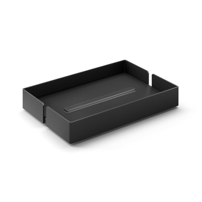 Zack Potes porte-savon noir acier inoxydable