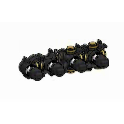 Hotbath élément encastré - pour mitigeur thermostatique encastré avec inverseur d'arrêt 2 voies avec bec et support de douchette