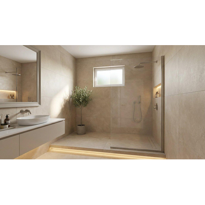 ÉCHANTILLON Terravito Elzino Carrelage murale - 50x120cm - rectifié - Aspect pierre naturelle - Beige mat (beige)