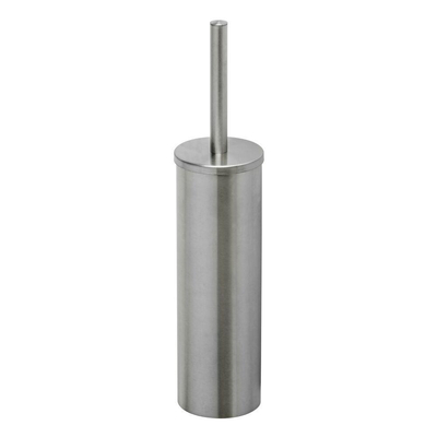 Geesa Nemox Toiletborstel Stainless Steel Closetborstelgarnituur wandmontage - witte borstelkop - geborsteld