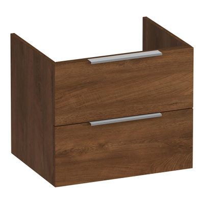 BRAUER Elevate wastafelonderkast 60 excl. opleggrepen 2 softclose lades en 1 sifon uitsparing - Forest Cacao