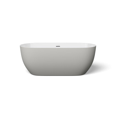Looox chill baignoire îlot 170x80x60cm acrylique bicolore blanc brillant / gris mat