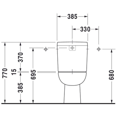 Duravit D Code Cuvette pour pack WC à fond creux EV Blanc