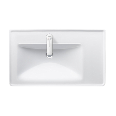 Duravit D-Neo lavabo 80x48x17cm 1 trou de robinet rectangulaire Céramique Blanc