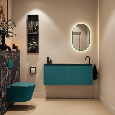 MONDIAZ TURE-DLUX 120cm toiletmeubel Smag. EDEN wastafel Lava positie rechts. Met 1 kraangat.