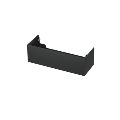 INK Wastafelonderkast - 120x45x37.6cm - 1 lade - push to open - met recht opdekfront - MDF lak - Antraciet mat