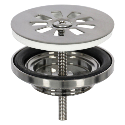 Differnz Force kit lave-mains - 40x22x8cm - Rectangulaire - 1 trou de robinet - Robinet courbé en chrome mat - Gris béton