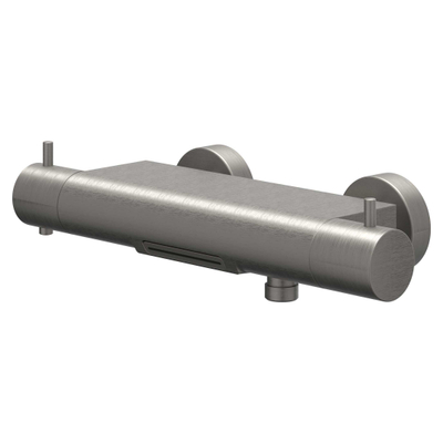 IVY Bond Badthermostaatkraan opbouw - Cooltouch - cascade uitloop - Geborsteld metal black PVD