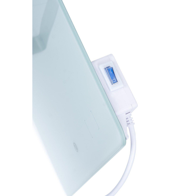Eurom Sani 400 Comfort Infraroodpaneel badkamer 83.5x48.1cm Wifi 400watt Glas Wit OUTLETSTORE