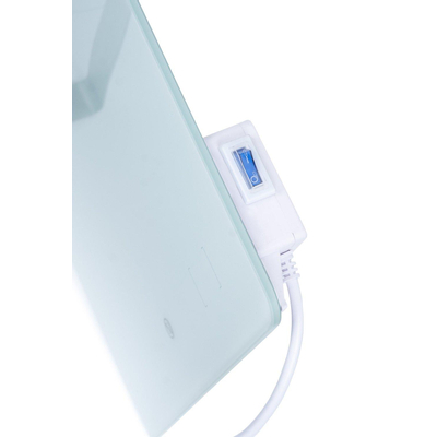 Eurom sani 400 comfort panneau infrarouge salle de bain 83.5x48.1cm wifi 400watt verre blanc