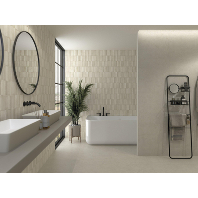 SAMPLE Terravito Savina Keramische wandtegel - 40x120cm - 10.8mm - Cream