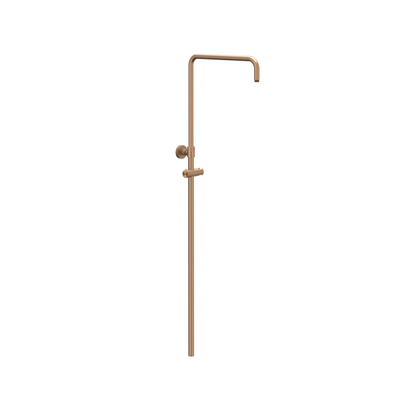 IVY Concord Ensemble de douche de pluie - apparent - douche de tête medium 25 cm - douchette bâton - AISI 316 - cuivre brossé mat PVD