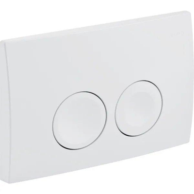 Geberit delta 25 plaque de commande, commande frontale de chasse d'eau à 2 boutons pour toilettes 24,6x16,4cm blanc destockage