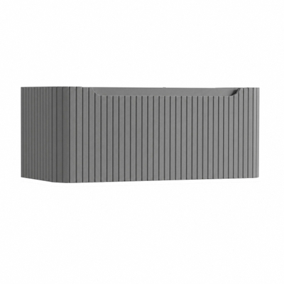 H&R Badmeubelen Juice Wastafelonderkast - 100x45x40cm - afgeronde hoeken - 3D-front - 1 lade - geïntegreerde greep - stone grey mat