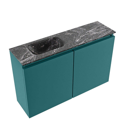 MONDIAZ TURE-DLUX Meuble de WC 80 cm Smag. EDEN vasque Lava position gauche. Sans trou de robinet.