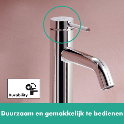 Hansgrohe Tecturis s Wastafelmengkraan - coolstart - zonder waste - 10.8cm uitloop - hoogglans chroom