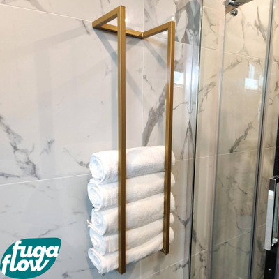 FugaFlow Efficiente Acces Porte-serviettes - 95x25x20cm - Doré Brillant
