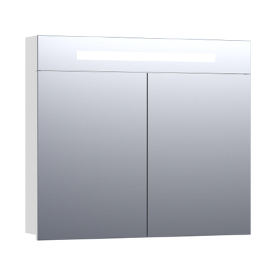 BRAUER Promise spiegelkast – 80x70x15 cm – directe LED – Wit glans