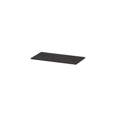 INK Topdeck Plan vasque - 80x40x2cm - pour meuble bas - MFC Chêne charbon