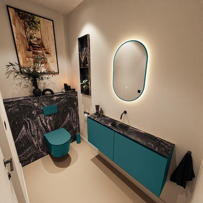 MONDIAZ TURE-DLUX 120cm toiletmeubel Smag. EDEN wastafel Lava positie midden. Zonder kraangat.