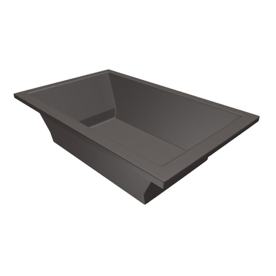Xenz Society Duobad - 190x120x53 - afvoer Midden - acryl - antraciet