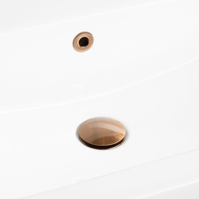 Saniclass Bari Meubelwastafel - 100x47x3.5cm - overloop - 1 wasbak - 2 kraangaten - keramiek - wit SHOWROOMMODEL