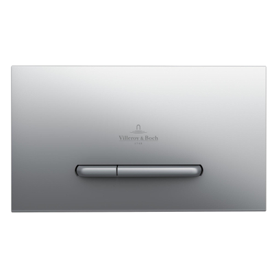 Villeroy & Boch Viconnect bedieningsplaat dualflush frontbediend - 25.3x14.5cm - kunststof - mat chroom