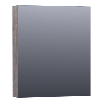 BRAUER Plain spiegelkast 60x70x15cm met 1 rechtsdraaiende spiegeldeur MFC Grey Canyon