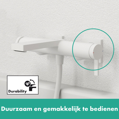 Hansgrohe Tecturis badkraan opbouw m.wit