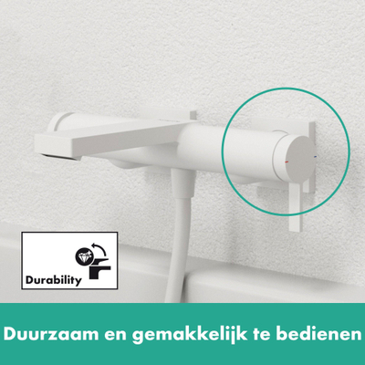 Hansgrohe Tecturis E Eengreeps - opbouw badmengkraan - mat wit