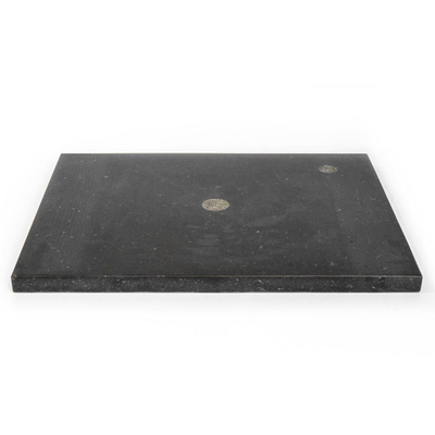 Saniclass Noche Plan sous vasque 60cm 1 trou pour siphon, 1 trou de robinet pierre naturelle foncé