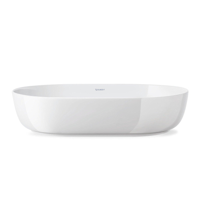 Duravit Luv vasque à poser 70x40cm ovale sans trou de robinetterie sans trop-plein blanc/blanc