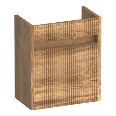 BRAUER Adore Wavy fonteinonderkast - 40x45x22cm - met 1 deur greeploos rechtsdraaiend Honey