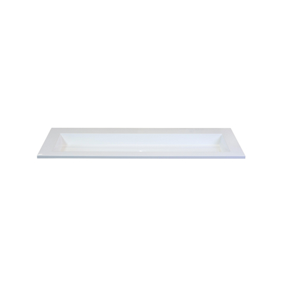 H&R Badmeubelen Thin wastafel kunststeen 120,5x2x45,5cm enkel wit mat zkrg