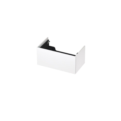 INK Wastafelonderkast - 80x45x37.6cm - 1 lade - push to open - met recht opdekfront - MDF lak - Hoogglans wit