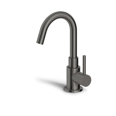 Clou Freddo Robinet lave-mains - 20,5 cm - bec pivotant - lavabo à poser - 1 trou - gunmetal brossé