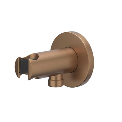 IVY Pact Ensemble de douche de pluie - encastré - symmetry - 2 robinets d’arrêt - bras de plafond 30 cm - douche de tête slim 25 cm - support avec sortie - flexible de douche 150 cm - douchette bâton - Cuivre brossé mat PVD