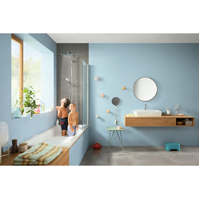 Hansgrohe Talis Es wastafelkraan 110 met push open garnituur chroom