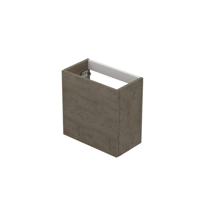INK Contra/Enter Fonteinkast - 40x22x40cm - 1 deur - push to open of tbv grepen - links/rechtsdraaiend MFC - Greige eiken