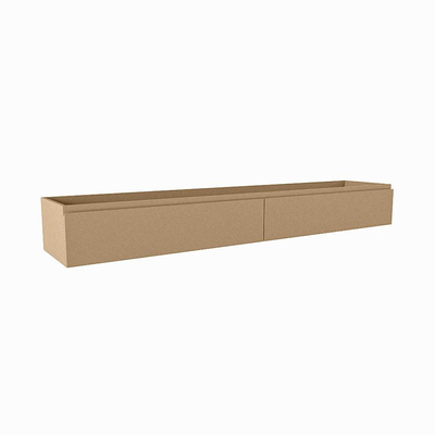 Mondiaz FOGE wastafelonderkast - 200x41x25cm - 2 lades - uitsparing rechts - softclose - Oro