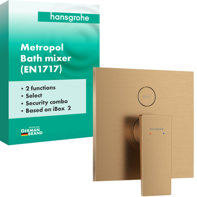 Hansgrohe Metropol douchemengkraan voor iBox Universal 2 Brushed Bronze