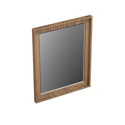 Forzalaqua Reno 2.0 miroir 40x50cm Rectangulaire sans éclairage avec cadre Chêne massif Castle Brown