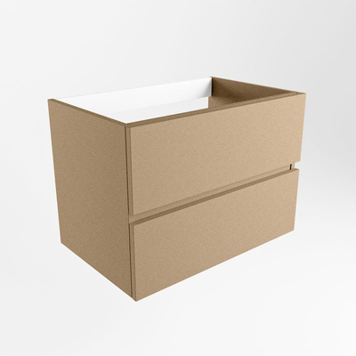 Mondiaz VICA wastafelonderkast - 70x45x50cm - 2 lades - uitsparing midden - softclose - Oro
