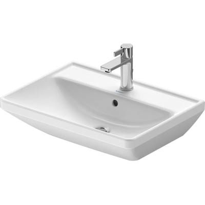 Duravit D-Neo lavabo avec WonderGliss 60x44x16.5cm 1 trou de robinet rectangulaire Céramique Blanc