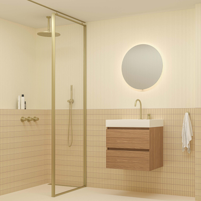 INK SP25 spiegel – rond Ø60 cm – LED-verlichting – spiegelverwarming, dimbaar – stalen kader