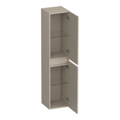 BRAUER Joy armoire de salle de bains - 160x35x35cm - 2 portes - sans poignées - ouvrant à gauche ou à droite - beige mat