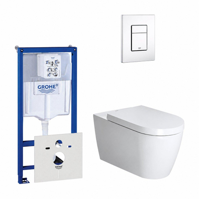Duravit Me by starck Starck Me Toiletset - inbouwreservoir - diepspoel - wandcloset - softclose - bedieningsplaat verticaal/horizontaal - wit