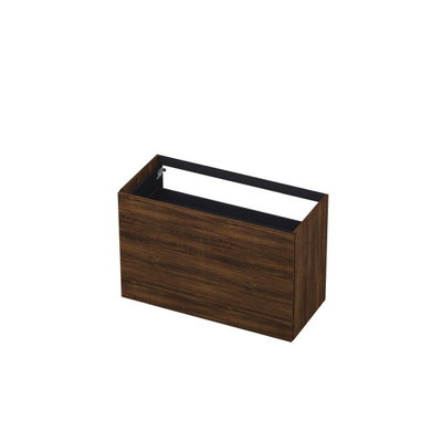 INK P2o Wastafelonderkast - 100x45x65cm - 2 lades - push to open - met rechte opdekfronten - MFC - Koper eiken